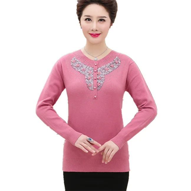 Pull perle пуловеры жемчужный свитер с цветами женская трикотажная рубашка бусинами