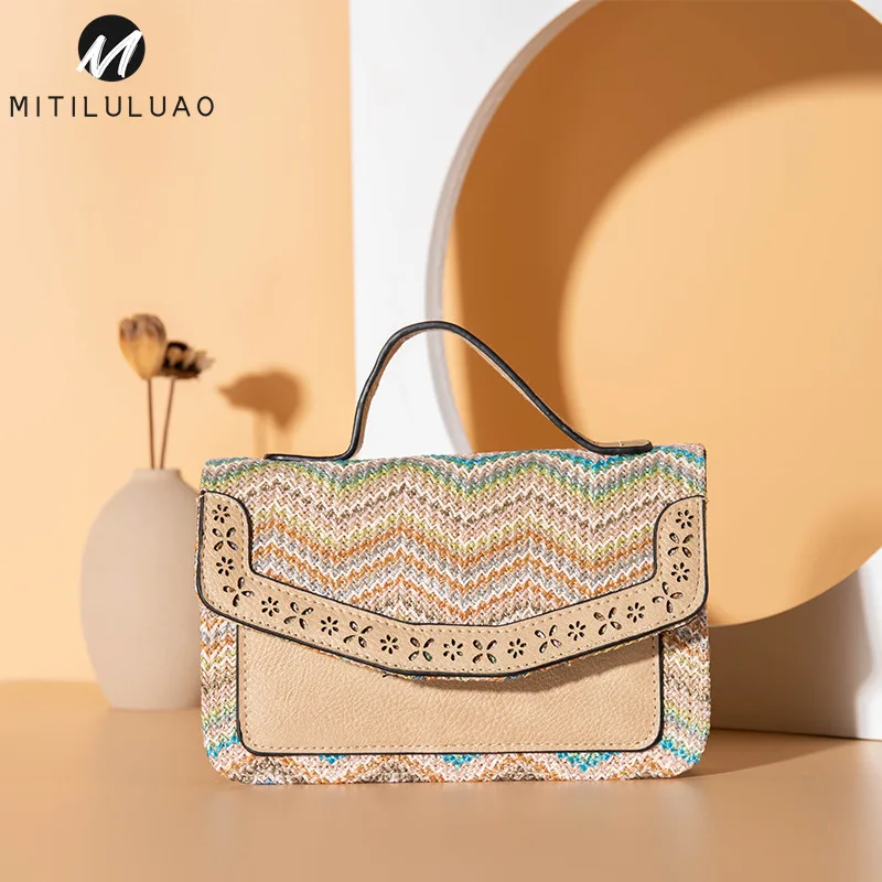 

Women Straw Crossbody Bags Ladies Luxury Designer Saddle Shoulder Bag Female Brand Tassel Flaps For School Girls High Quality