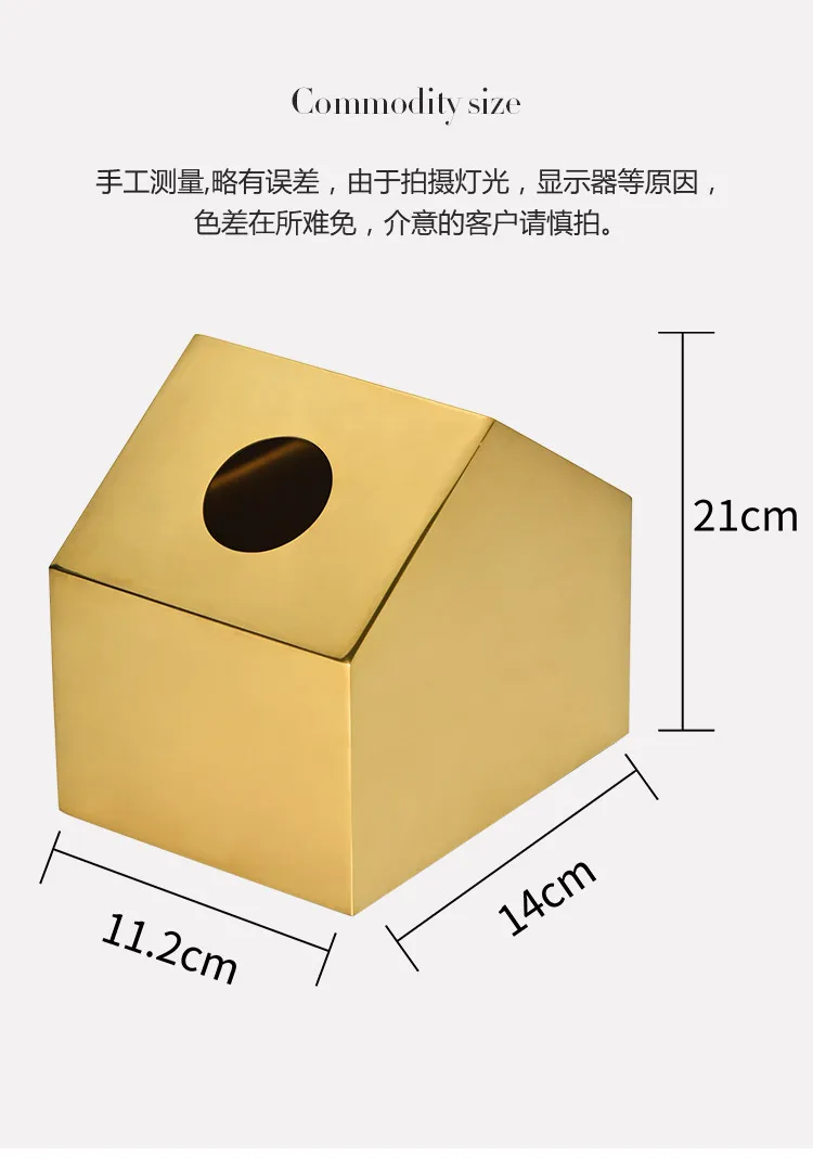 

Gold Metal Luxury Tissue Boxes Living Room Napkin Dispenser Tissue Box Storage Box Paper Organizer Boite Mouchoir Home Storage