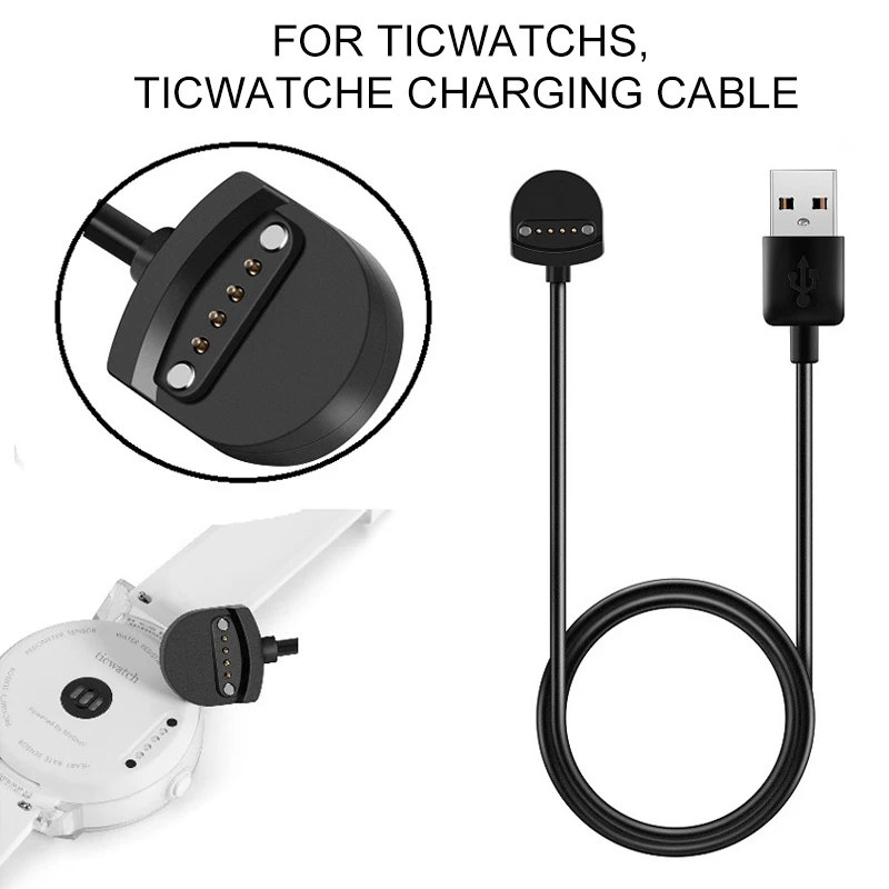 

USB Charging Cable Smart Watch USB Charger Cable Accessory Smart Watch Cradle Charging Data Cable For TICWATCH E S Smart Watch