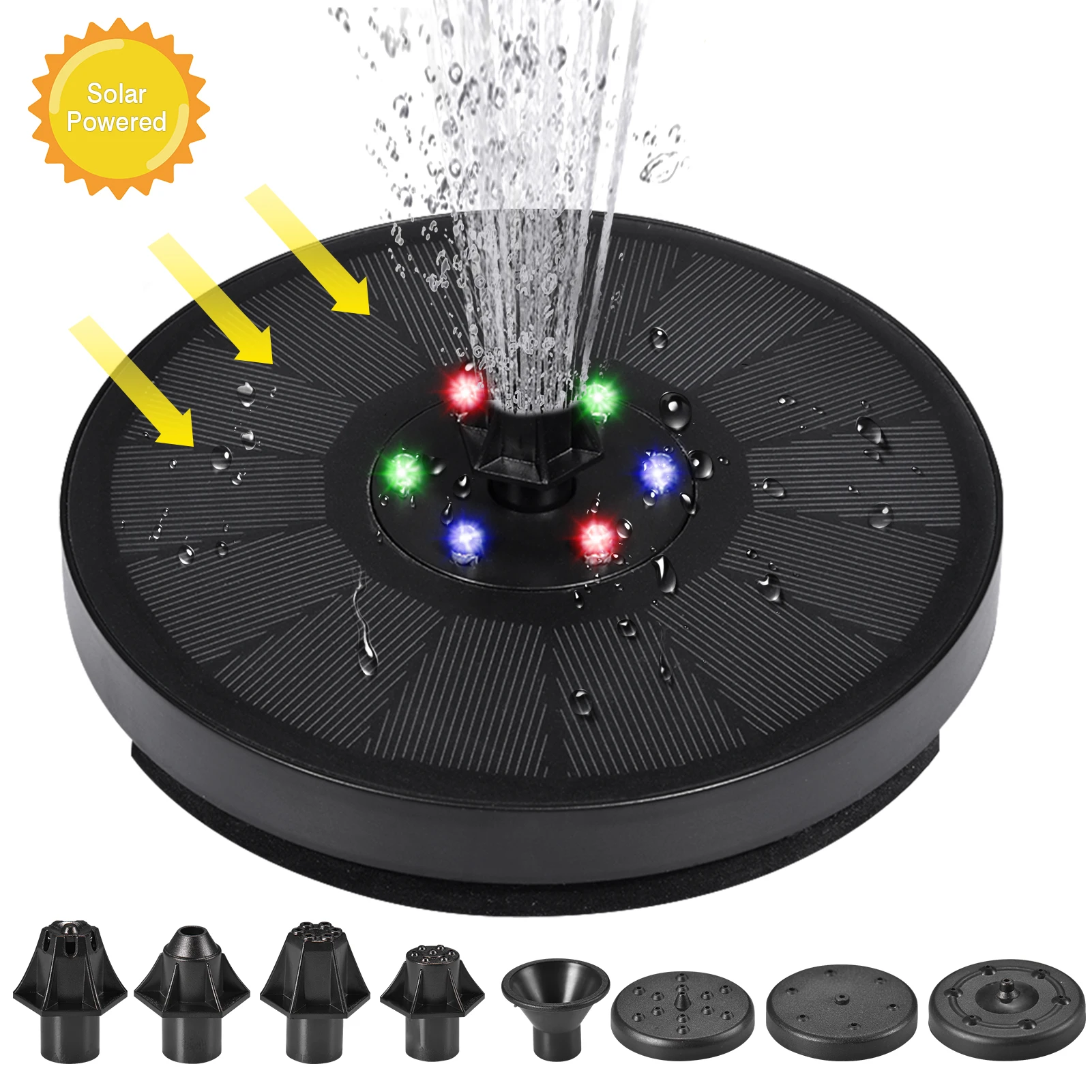 

7V/3W LED Solar Fountain Battery Solar Fountain Floating Fountain Garden Decoration Fountain For Gardens Swimming Pools