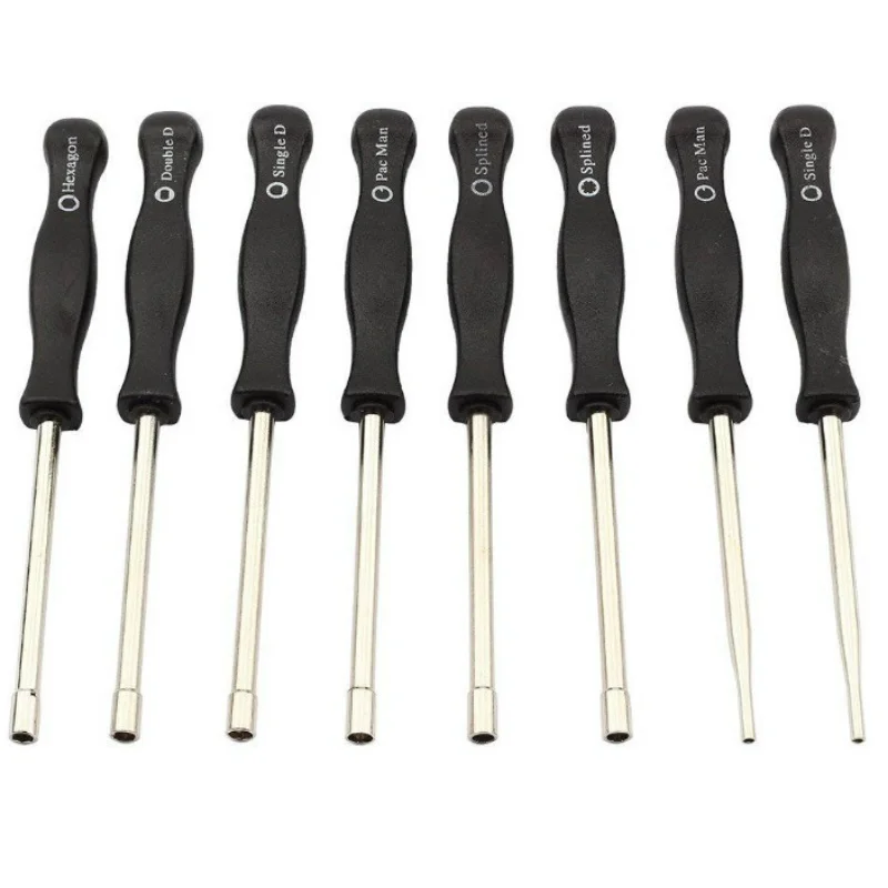 

Carburetor Screwdriver 10-Piece Set Black Leather Box with Brush trim removal tool set