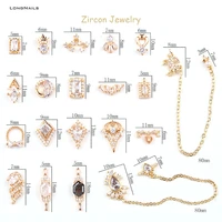 2pc luxury zircon rhinestones charm 20styles diamond flash metal unicorn jewelry 80mm chain pendants nail decorations 5 13mm jc8
