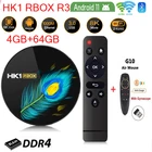 HK1 RBOX R3 RK3566 Android 11,0 ТВ коробка G52 2EE, объемом памяти 4 ГБ8 Гб оперативной памяти, 32G64G 2,4G5G Wi-Fi 8K30FPS HD H.265 BT4.0 Media Player Декодер каналов кабельного телевидения компьютерной приставки к телевизору
