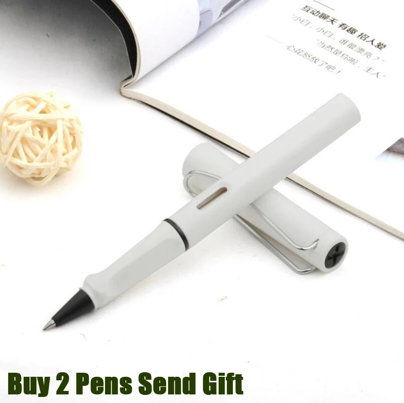Roller Pen White Брендовая Шариковая ручка для бизнеса Safari, хорошее качество, шариковая ручка для студентов, купить 2 ручки, отправить подарок - Цвет: Roller Pen White