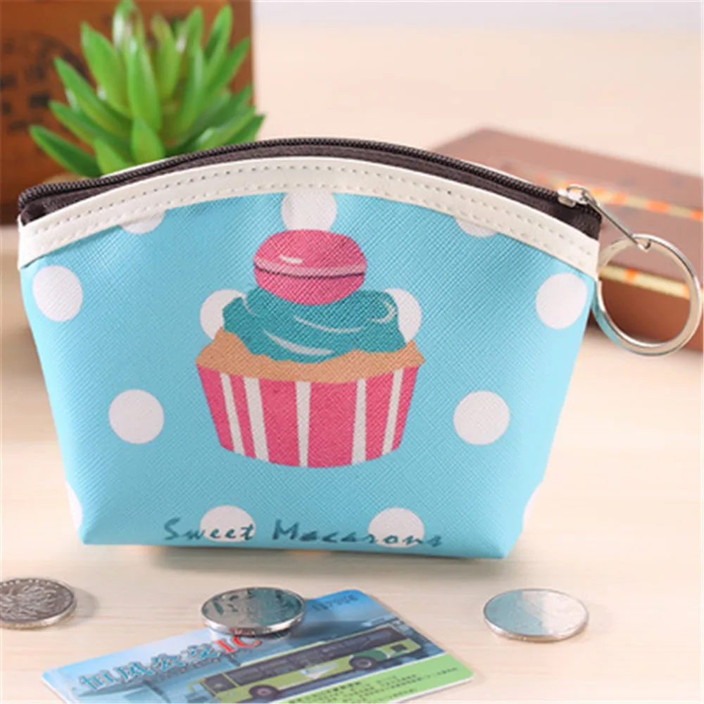 

New Fashion Korean Printed Arc Key Case Cartoon Anime Coin Purse