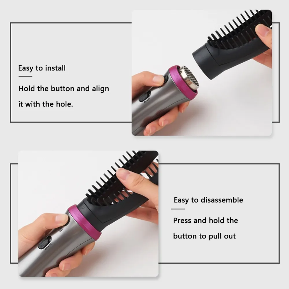 5 в 1 многофункциональный фен Volumizer щеточный валик вращается Styler гребень для укладки выпрямления волос щипцы для завивки влажное сухое использование