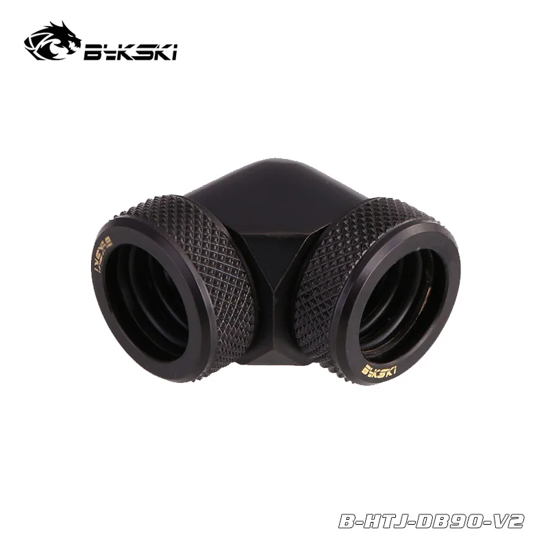 

4PCS,Bykski G1/4" OD 14mm Hard Tube Fittings,Dual 90 Degree Rotary Computer Water Cooling Adapter,10x14MM,B-HTJ-DB90-V2