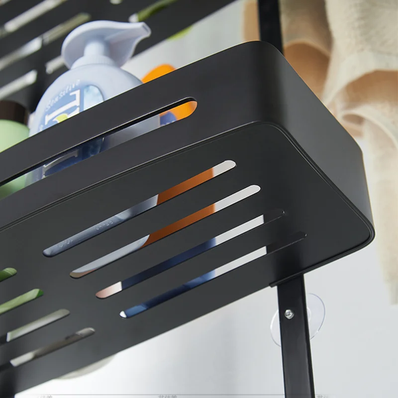 Двухуровневый стеллаж для хранения в ванной комнате настенный Тип Подвесная