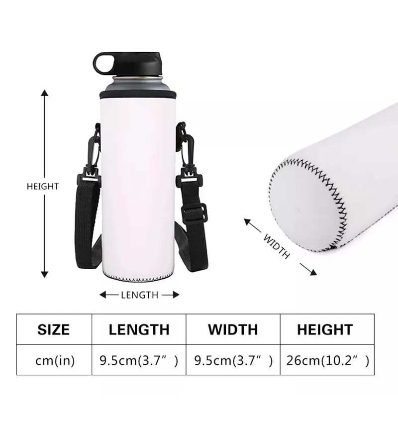 Funda aislante de neopreno para botella de agua de 1000ML, funda para botella de agua con estampado de rana de dibujos animados, funda aislante-1