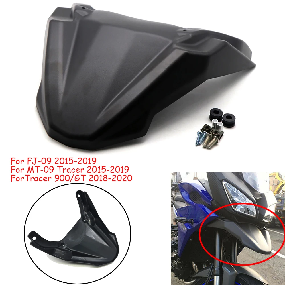 

For Yamaha MT-09 Tracer FJ-09 2015-2019 Front Fairing Tip Wing Protector Shell Beak Nose Cone Extension Wheel Extender Cover