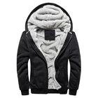 Куртка мужская с бархатной подкладкой, Спортивный Повседневный однотонный топ, теплая Высококачественная верхняя одежда для мужчин, Осень-зима