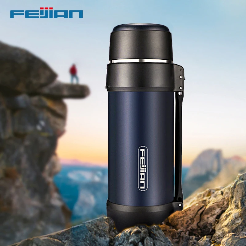 Термос FEIJIAN вакуумная фляга большой емкости бутылка для воды подходит кемпинга