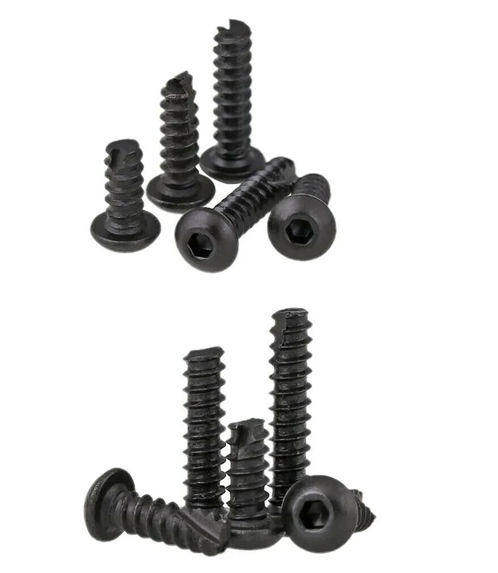 

M2M2.6 black 8.8 round head hexagon screw pan head flat tail self-tapping screws