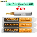 Щуп для резки ключей, 3 шт.лот, 2,5 мм, для Xhorse CONDOR XC MINI Plus Dolphin XP-005 Dolphin XP-007