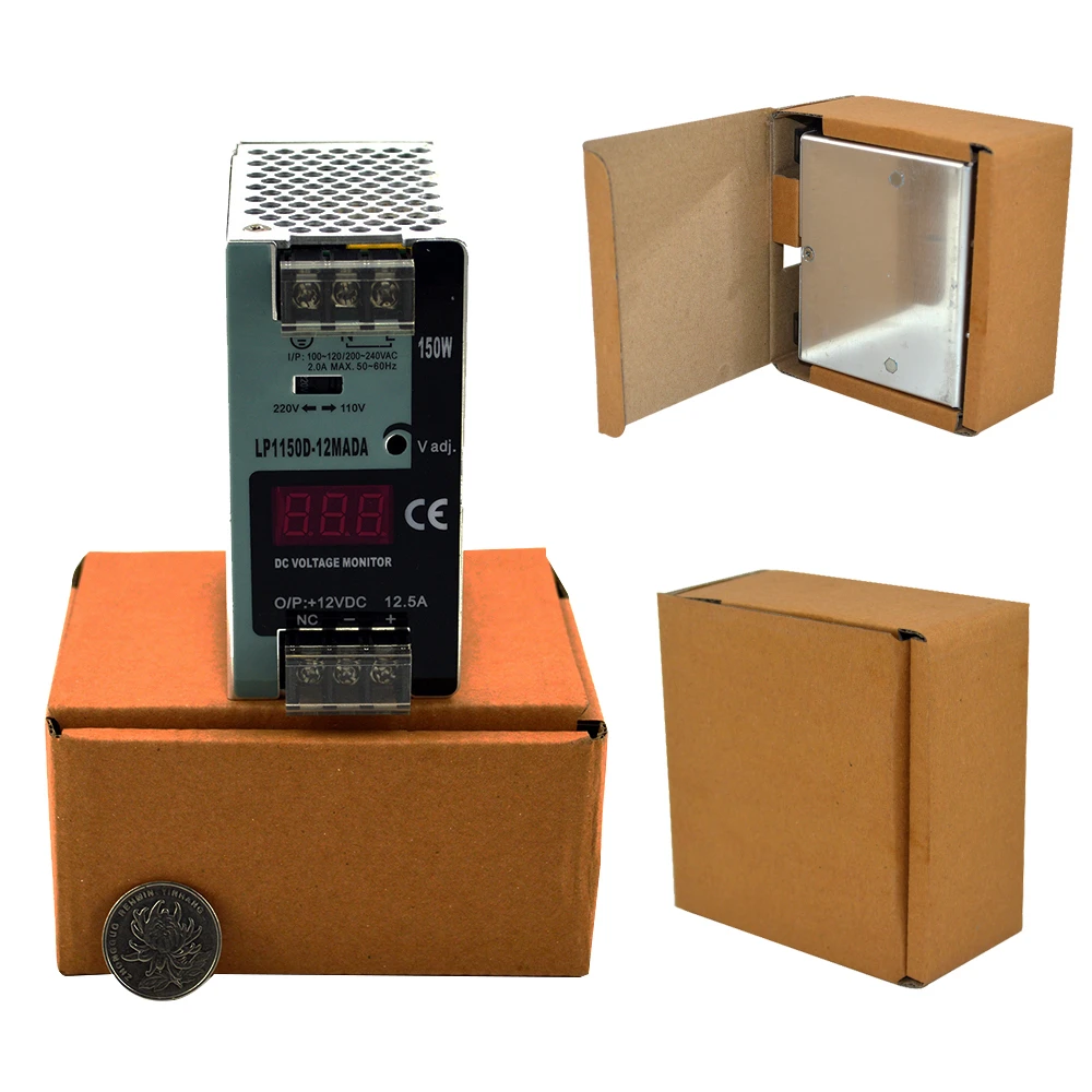 Цифровой светодиодный импульсный источник питания LP-150 12 В 24 48 Din-рейка с одним