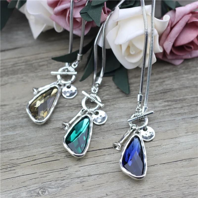 

Anslow 2021 New Fashion Winter Sweater Chain 90cm Length Women Female Long Necklace Irregular Crystal Pendant Charms LOW0046AN