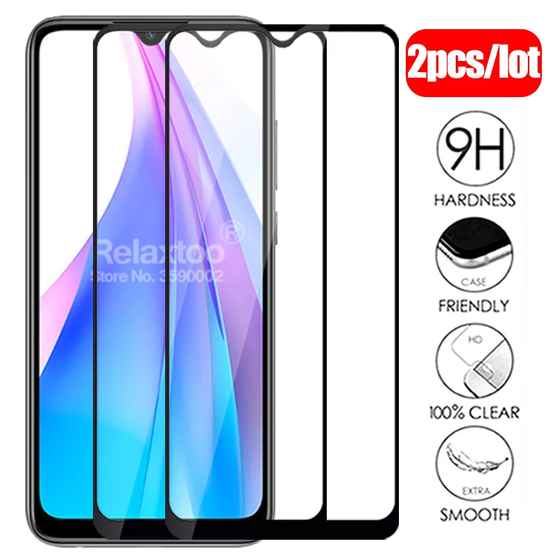 

2pcs tempered glass For xiaomi redmi note 8t screen protector on xaomi xiomi redmi note 8t note8t safety protective Film cover