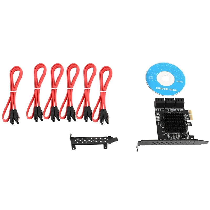 

6-портовая карта SATA III PCIe, Карта контроллера PCIe SATA III на 6 ГБ/сек., внутренний адаптер, конвертер PCI SATA 3,0, карта расширения