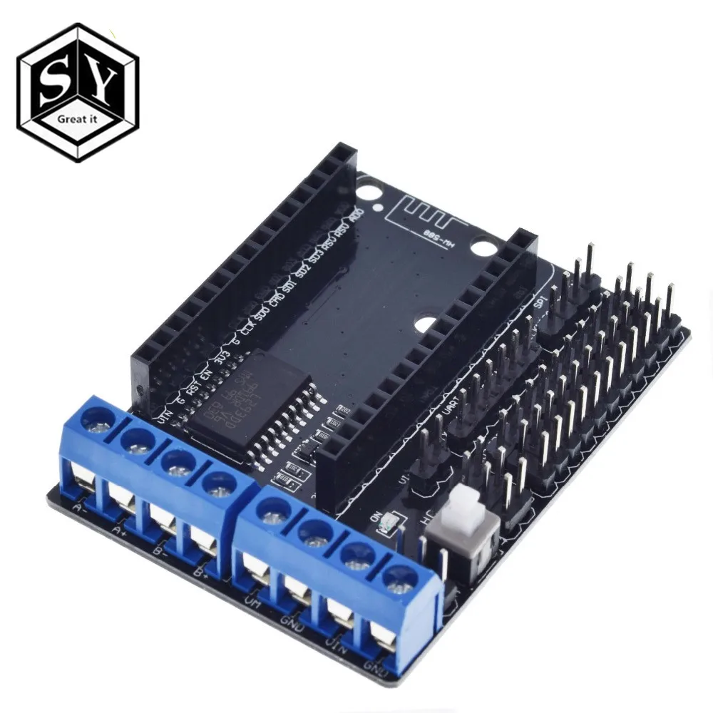 1PCS NodeMCU Motor Shield Board L293D for ESP-12E from ESP8266 esp 12E diy rc toy wifi smart car remote control NodeM - купить по