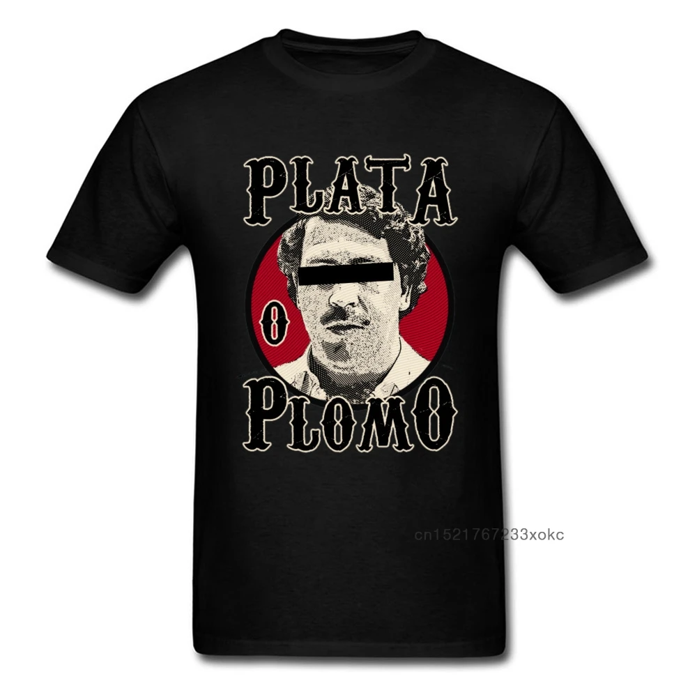 Плата о Футболка Plomo Для мужчин хип хоп Pablo Escobar черные футболки колумбийский