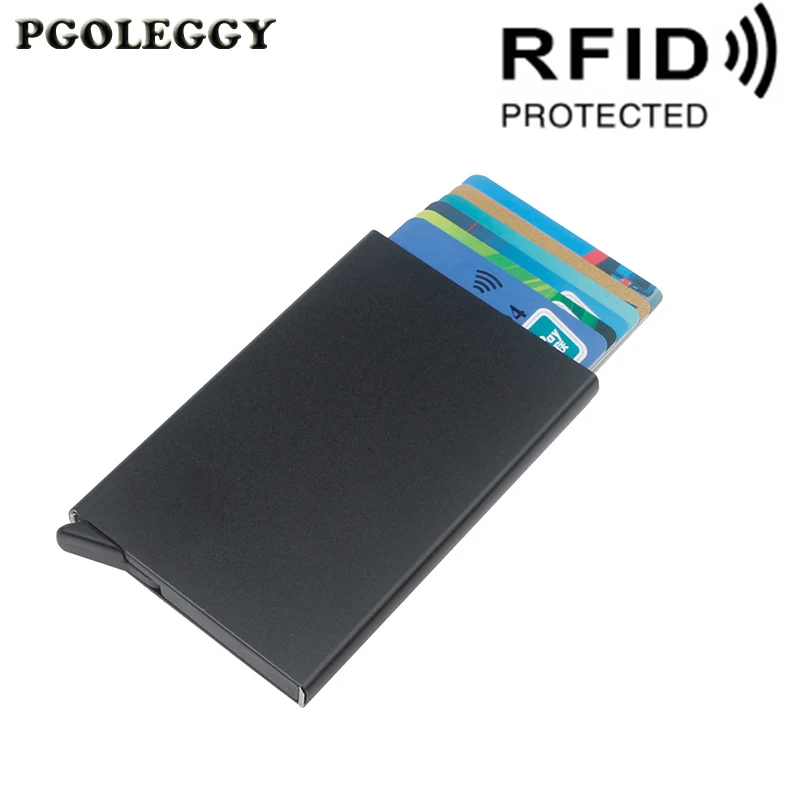 Держатель для кредитных карт мужчин и женщин металлический RFID Противоугонный