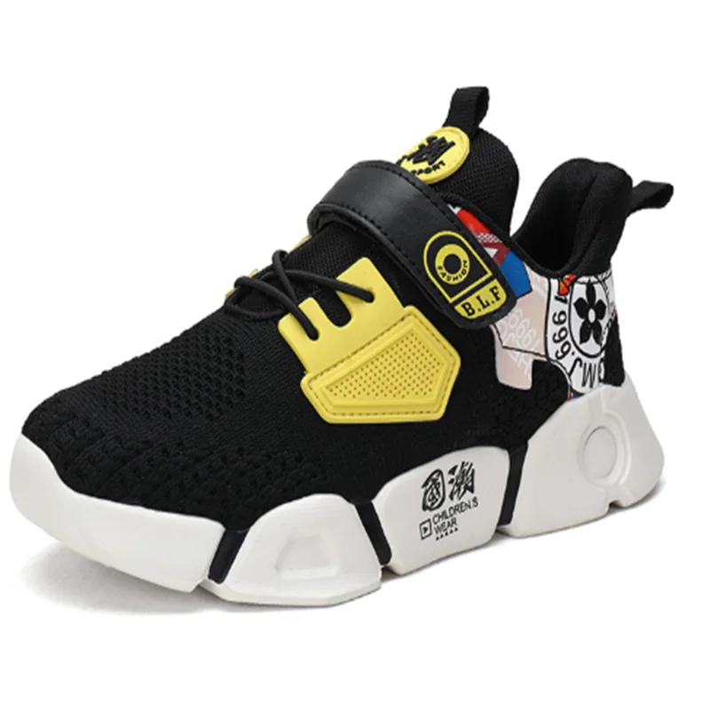 2020 Sale Lightweight Kids Sneakers Breathable Boys Girls Shoes Non-slip Children's Casual Flying Woven Mesh | Детская одежда и