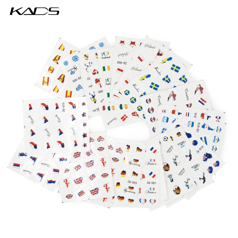 KADS Должно быть!! 50 шт./компл. Ногтей Передача Переводные Картинки Национальный
