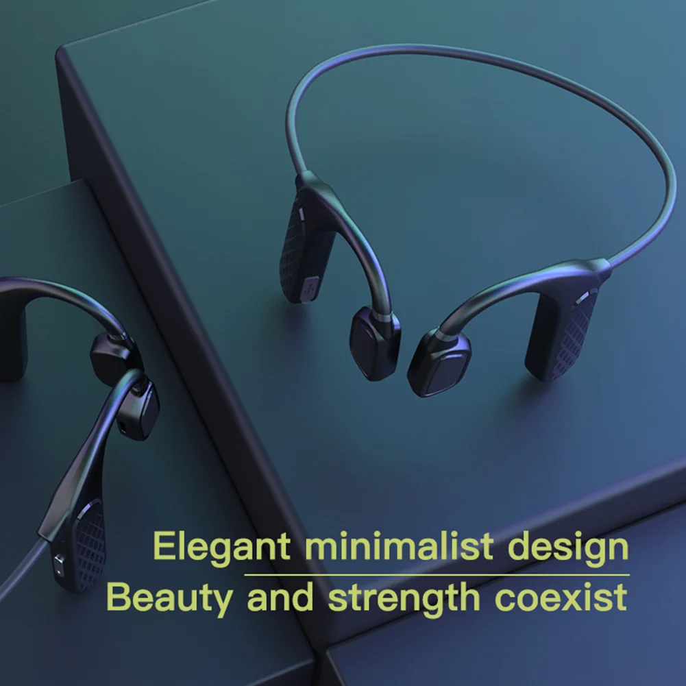 

Hot Sale Bone Conduction Headphones Bluetooth Wireless Sports Earphone Headset Stereo Hands-free Earbuds With Mic For Running