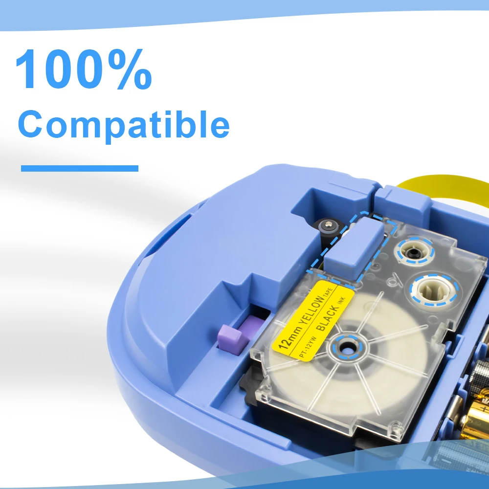 Labelwell черный на зеленый совместимый для объектива с оптическими зумом Casio XR 12GN XR12GN