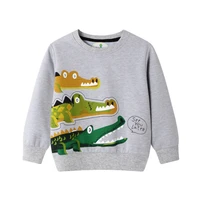 jumping meters boys girls sweatshirts with animals print hot selling children cotton tops for autumn spring toddler clothing