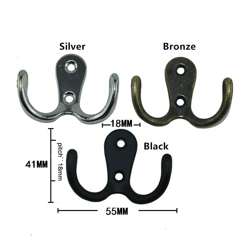 

3Pcs High Quality Wall Door Zinc Alloy Antique Hook Hanger For Key Clothes Coat Hat Bag Towel Bedroom Bath Free shipping