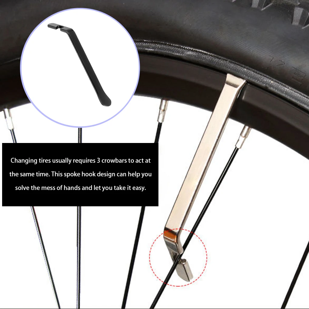

Stainless Steel Tire Pry Bar Bike Tyre Lever Bicycle Tire Repair Opener Pry Stick Repair Tool