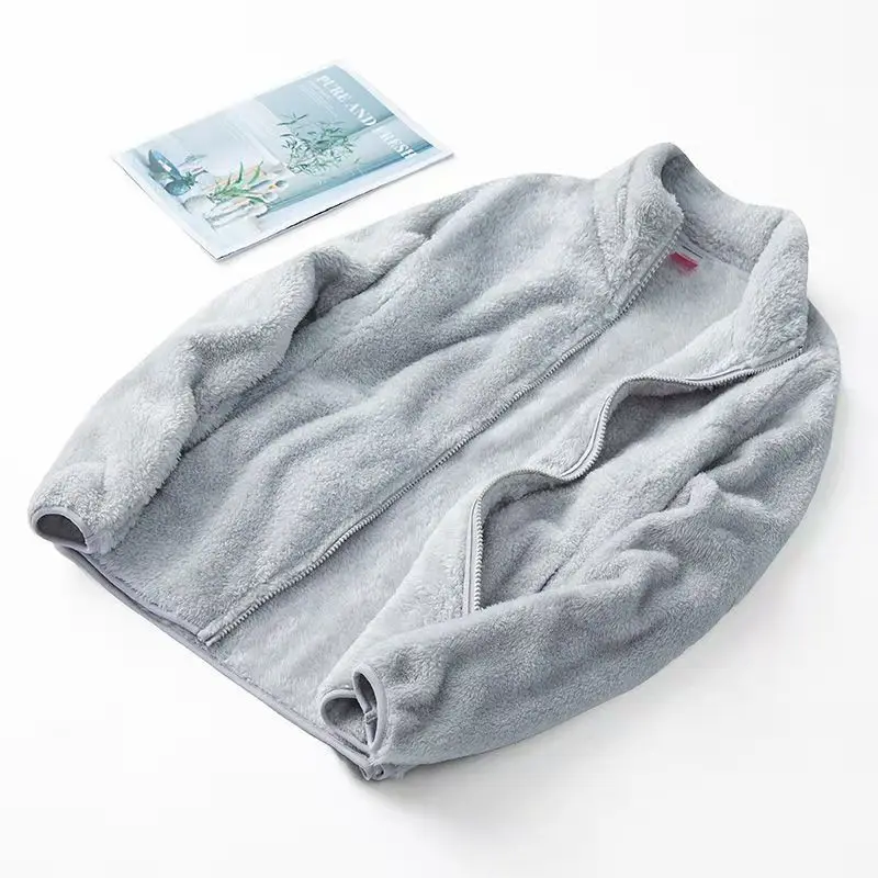 2021 new winter womens coral polar fleece jacket women outdoor warmth padded zip up plush sweatshirt women pink hoodie clothes free global shipping