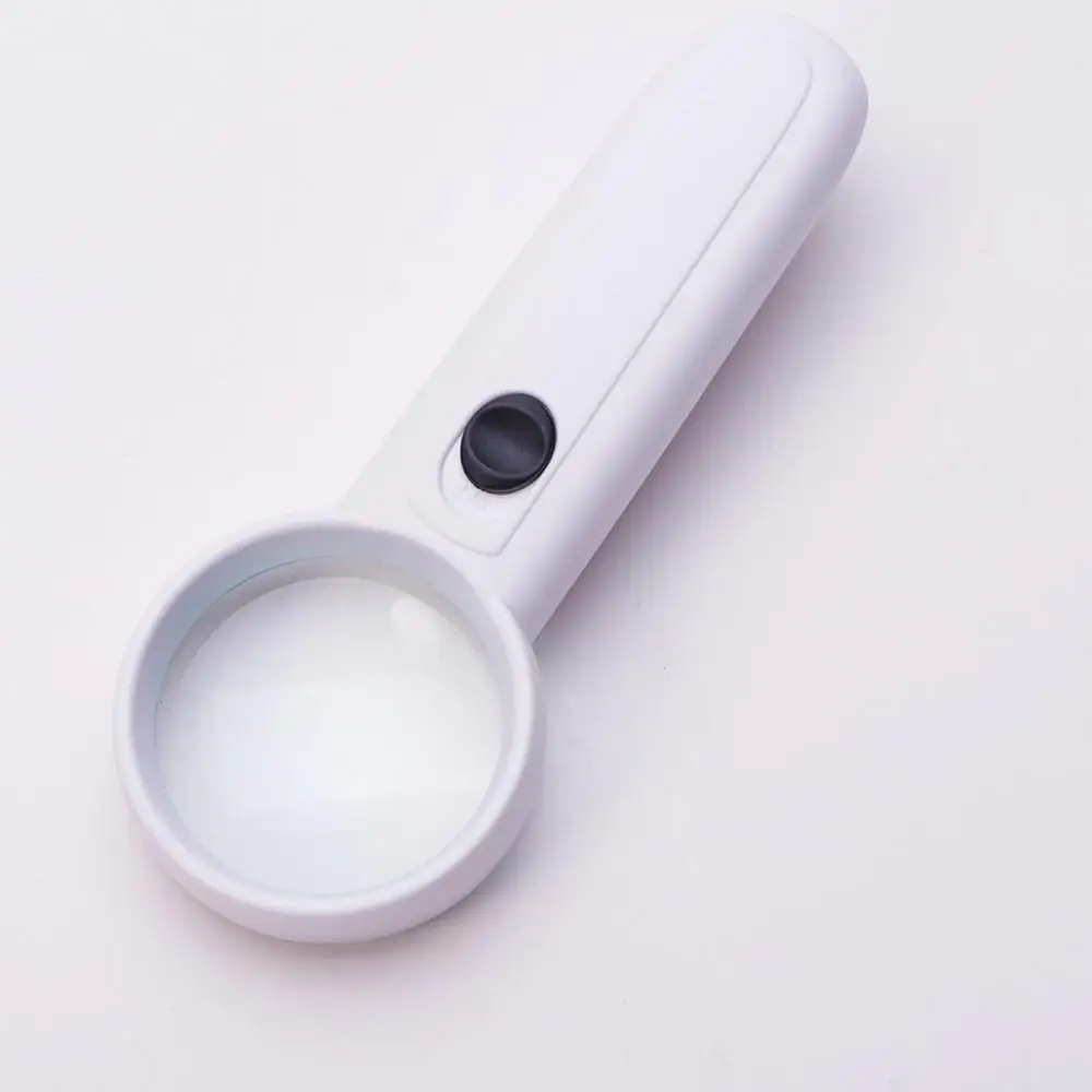 

MG6B-3 Multifunctional Portable Handheld Rechargeable Material Single 5X Magnification Plastic Reading Magnifier With LED Lights