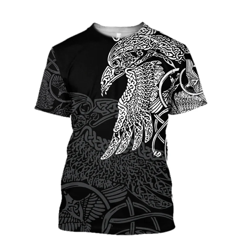 

Viking symbol-Odin tattoo 3D printed men's t-shirt Harajuku fashion short-sleeved shirt summer street clothing unisex t-shirttop