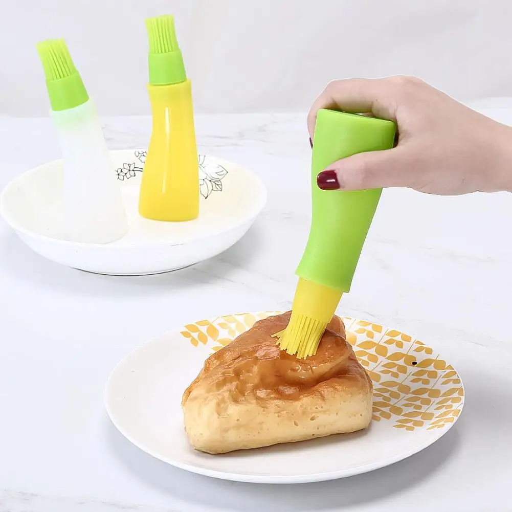 

Portable Silicone Oil Dispenser Brush Bottle BBQ Grill Kitchen Baking Cook Tool Baking Oil Brush Cake Butter Bread Brushes