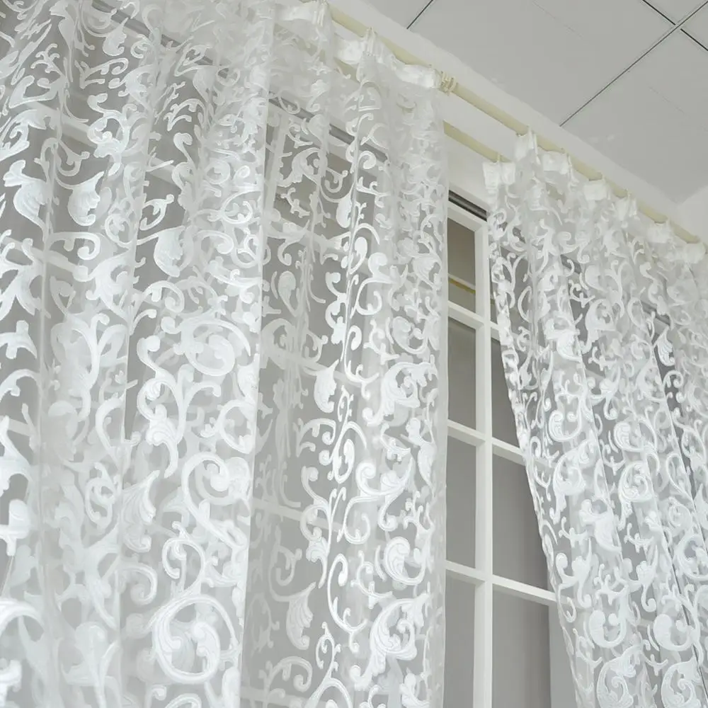 Тюль NAPEARL с цветочным рисунком прозрачная ткань для штор тюль кружевные шторы|cloth