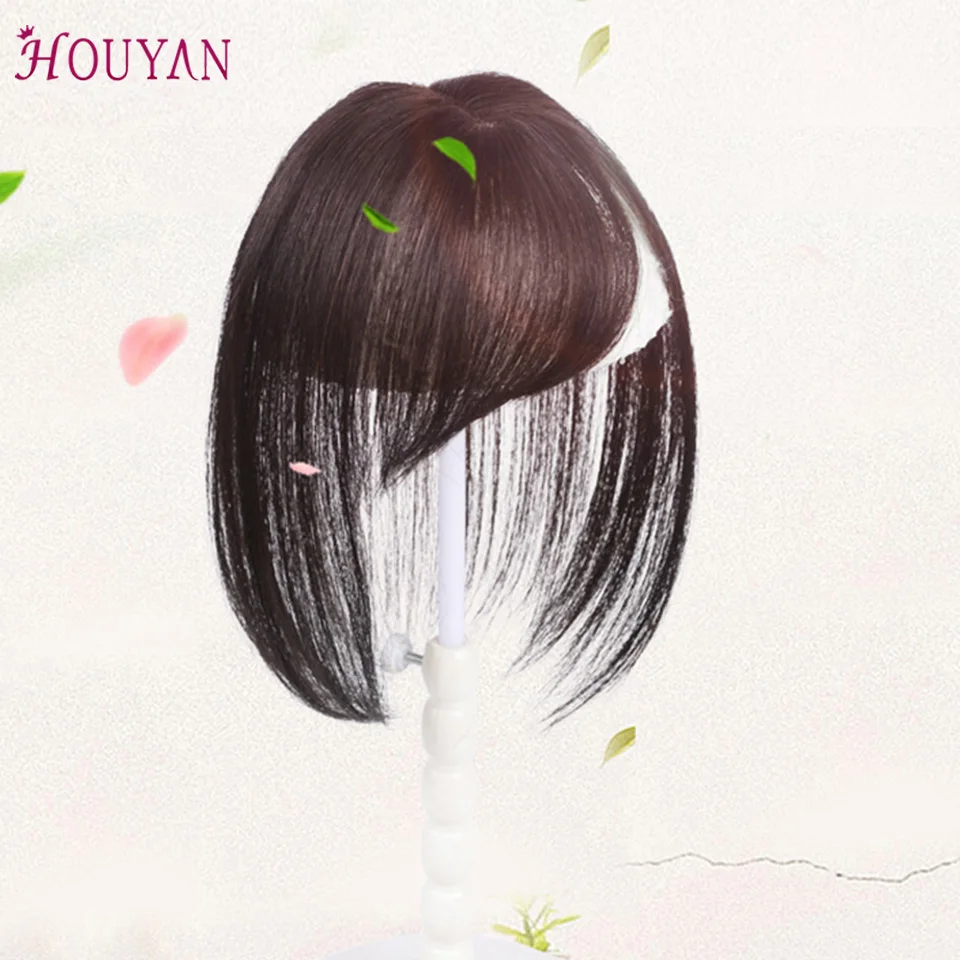 HOUYAN 3D челка клип в челке высокое качество волос челка клип в один кусок Striaght парик с челкой