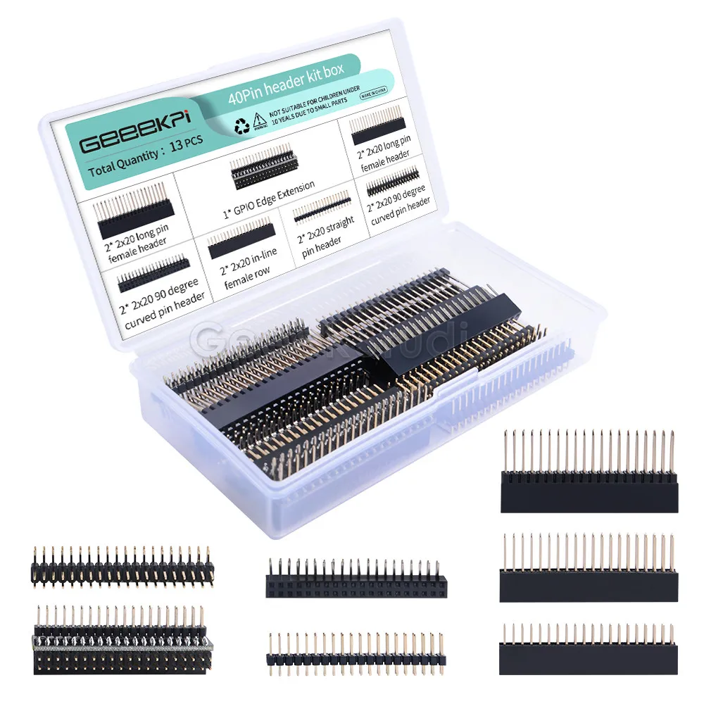 13 шт. 40Pin Заголовок Комплект коробка включает GPIO Edge расширение 2*20 Pin женский