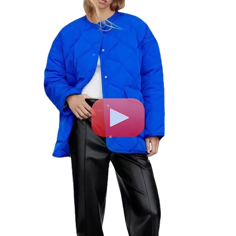 

Женская винтажная куртка-бомбер на пуговицах, с карманами