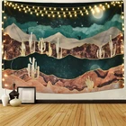 Настенный Гобелен SepYue в геометрическом стиле, гобелен с абстрактным рисунком солнца, луны, гор, хиппи, мандалы, Настенный Ковер с ландшафтом