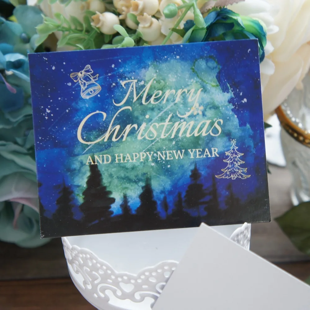 50 шт. мини волшебная Рождественская открытка звездное небо стиль Скрапбукинг