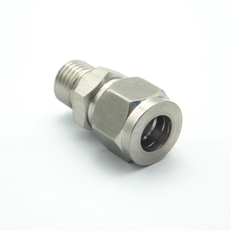 304 нержавеющая сталь 1/8 &quot1/4&quot 3/8 &quot1/2&quot BSPP штекер для 6 мм 8 10 12 14 двойной зажим