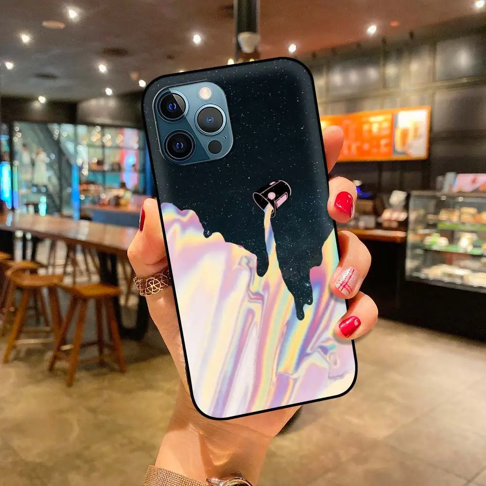 

Art Starry Sky Colorful Soft Luxury Phone Case for Iphone 11 12 Pro Max Mini SE XR X XS 8 7 6 5 5c Plus Back Cover Coque Fundas