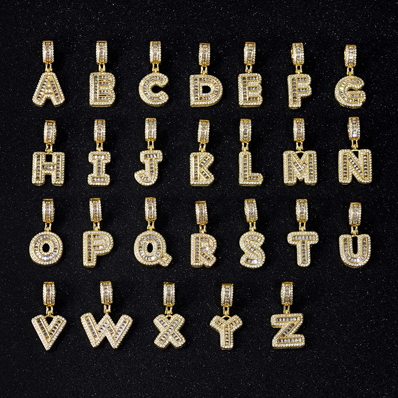 

Alphabet Letter 60cm Long Chain Initial Pendant Necklace for Women A-Z Copper AAAA Zirconia Gold Color DIY Jewelry Party Gift