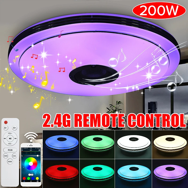 

200W Modern RGB LED Ceiling Light APP bluetooth Music Light LED Fixture Ceiling Lamp With 2.4G Remote Control for Home Bedroom