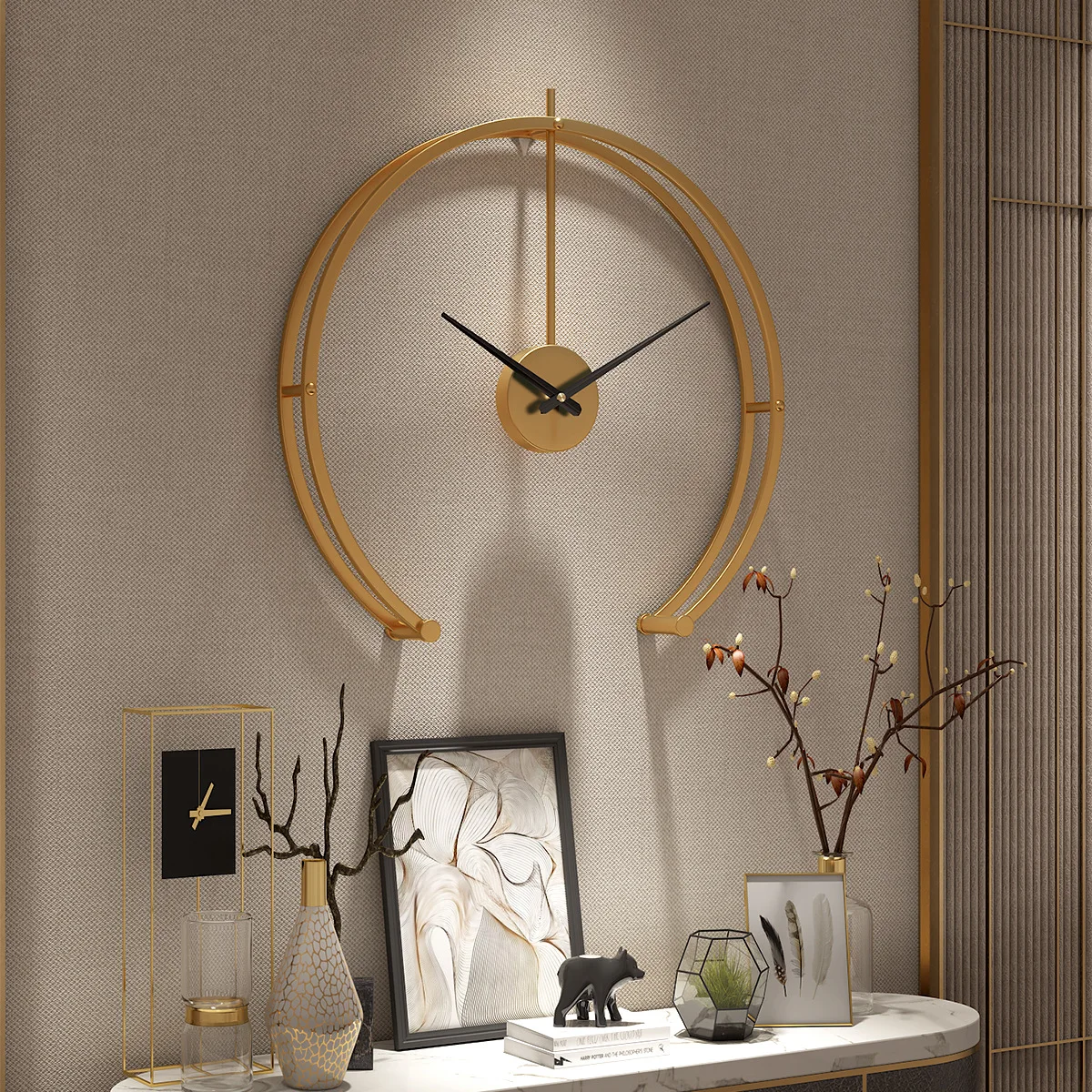 

50cm Silent Metal Wall Clock Modern Design Clocks for Home Decor Office European Style Hanging Wall Watch Clocks Decoration