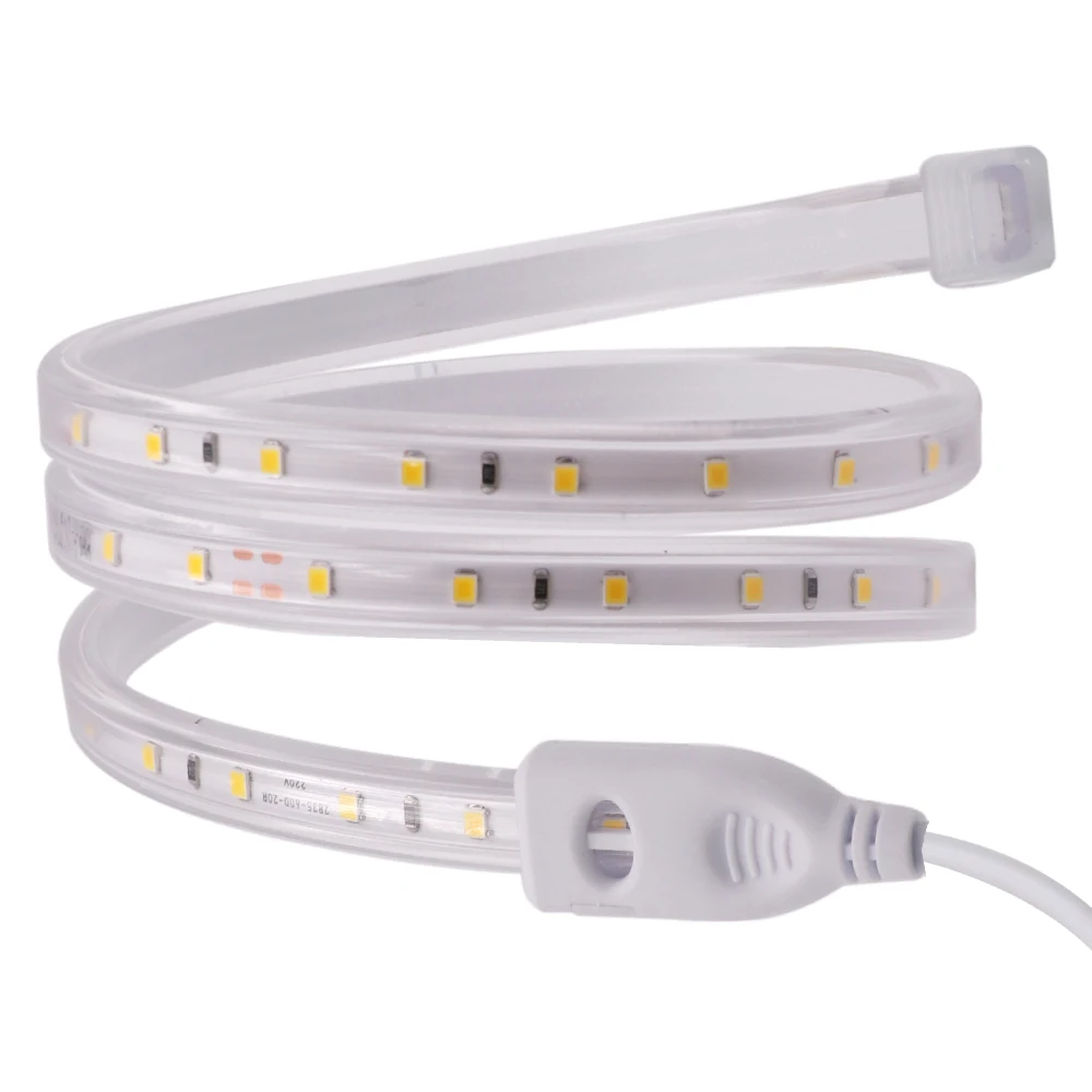 120LED/M SMD 2835 Светодиодные полосы света AC 220V с вилкой питания IP65 водонепроницаемый |
