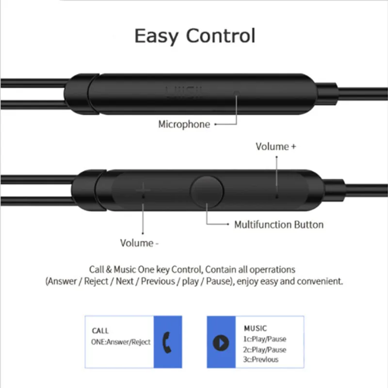 Uiisii Hi705 модные стереонаушники с сабвуфером спортивные наушники HIFI